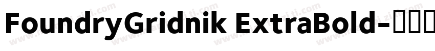 FoundryGridnik ExtraBold字体转换